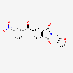 molecular formula C20H12N2O6 B3515920 2-(2-furylmethyl)-5-(3-nitrobenzoyl)-1H-isoindole-1,3(2H)-dione 