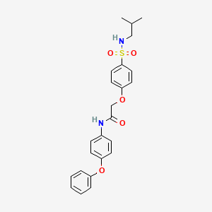 molecular formula C24H26N2O5S B3515937 2-[4-(2-methylpropylsulfamoyl)phenoxy]-N-(4-phenoxyphenyl)acetamide 