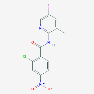 2-chloro-N-(5-iodo-3-methylpyridin-2-yl)-4-nitrobenzamide