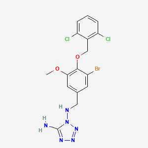 N~1~-{3-bromo-4-[(2,6-dichlorobenzyl)oxy]-5-methoxybenzyl}-1H-tetrazole-1,5-diamine