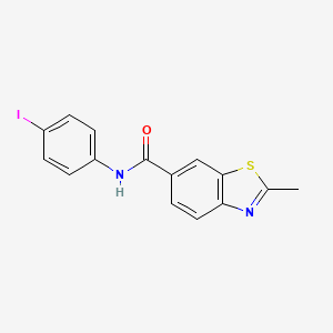 molecular formula C15H11IN2OS B3515955 N-(4-iodophenyl)-2-methyl-1,3-benzothiazole-6-carboxamide 