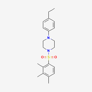 molecular formula C21H28N2O2S B3515967 1-(4-Ethylphenyl)-4-(2,3,4-trimethylbenzenesulfonyl)piperazine 