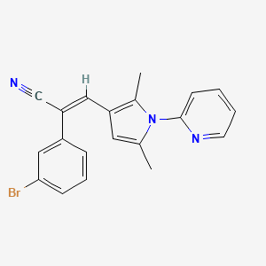 molecular formula C20H16BrN3 B3515973 (E)-2-(3-bromophenyl)-3-(2,5-dimethyl-1-pyridin-2-ylpyrrol-3-yl)prop-2-enenitrile 