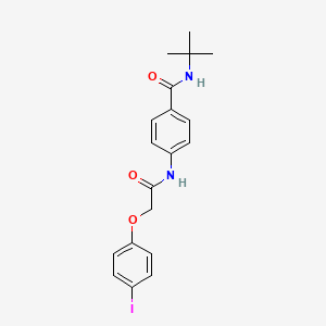 molecular formula C19H21IN2O3 B3515979 N-(tert-butyl)-4-{[(4-iodophenoxy)acetyl]amino}benzamide 