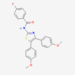 N-[4,5-bis(4-methoxyphenyl)-1,3-thiazol-2-yl]-4-fluorobenzamide