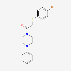 molecular formula C18H19BrN2OS B3516003 1-{[(4-bromophenyl)thio]acetyl}-4-phenylpiperazine 