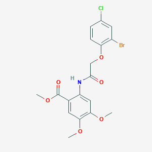 methyl 2-{[(2-bromo-4-chlorophenoxy)acetyl]amino}-4,5-dimethoxybenzoate