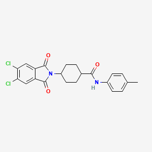 molecular formula C22H20Cl2N2O3 B3516018 4-(5,6-dichloro-1,3-dioxo-1,3-dihydro-2H-isoindol-2-yl)-N-(4-methylphenyl)cyclohexanecarboxamide 