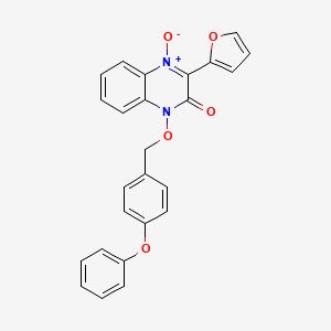 3-(2-furyl)-1-[(4-phenoxybenzyl)oxy]-2(1H)-quinoxalinone 4-oxide