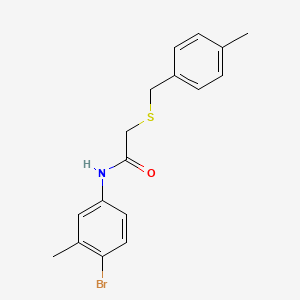 N-(4-bromo-3-methylphenyl)-2-[(4-methylbenzyl)sulfanyl]acetamide