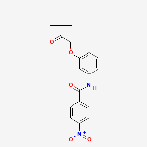 N-[3-(3,3-dimethyl-2-oxobutoxy)phenyl]-4-nitrobenzamide