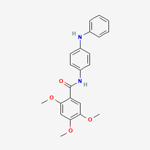 molecular formula C22H22N2O4 B3516055 N-(4-anilinophenyl)-2,4,5-trimethoxybenzamide 