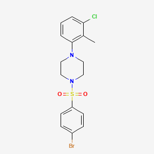 molecular formula C17H18BrClN2O2S B3516067 1-(4-Bromobenzenesulfonyl)-4-(3-chloro-2-methylphenyl)piperazine 