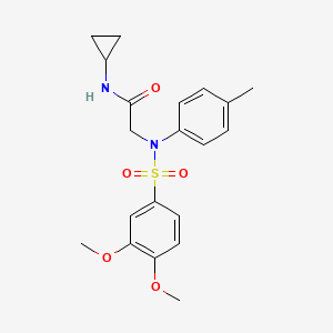 N-cyclopropyl-N~2~-[(3,4-dimethoxyphenyl)sulfonyl]-N~2~-(4-methylphenyl)glycinamide