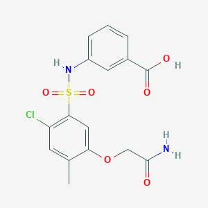 3-({[5-(2-amino-2-oxoethoxy)-2-chloro-4-methylphenyl]sulfonyl}amino)benzoic acid