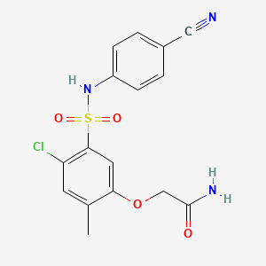 2-[4-Chloro-5-[(4-cyanophenyl)sulfamoyl]-2-methylphenoxy]acetamide