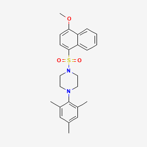 1-[(4-Methoxynaphthyl)sulfonyl]-4-(2,4,6-trimethylphenyl)piperazine