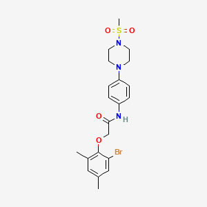 2-(2-bromo-4,6-dimethylphenoxy)-N-{4-[4-(methylsulfonyl)-1-piperazinyl]phenyl}acetamide