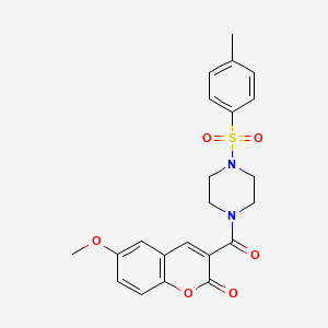 6-methoxy-3-({4-[(4-methylphenyl)sulfonyl]-1-piperazinyl}carbonyl)-2H-chromen-2-one