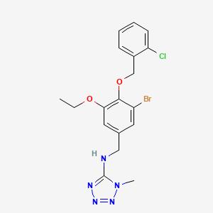 N-({3-BROMO-4-[(2-CHLOROPHENYL)METHOXY]-5-ETHOXYPHENYL}METHYL)-1-METHYL-1,2,3,4-TETRAZOL-5-AMINE