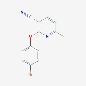 molecular formula C13H9BrN2O B3516153 2-(4-bromophenoxy)-6-methylnicotinonitrile 