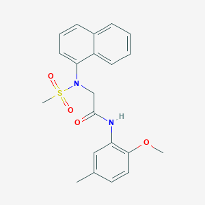 molecular formula C21H22N2O4S B3516155 N-(2-methoxy-5-methylphenyl)-2-[methylsulfonyl(naphthalen-1-yl)amino]acetamide 