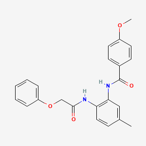 4-methoxy-N-{5-methyl-2-[(phenoxyacetyl)amino]phenyl}benzamide