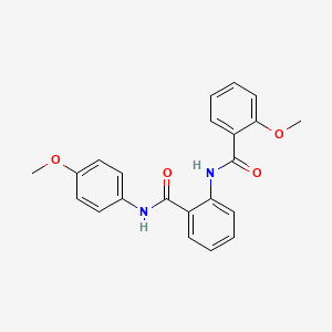 molecular formula C22H20N2O4 B3516210 2-methoxy-N-(2-{[(4-methoxyphenyl)amino]carbonyl}phenyl)benzamide 