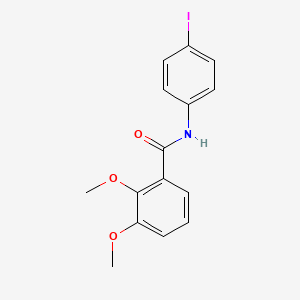 molecular formula C15H14INO3 B3516236 N-(4-iodophenyl)-2,3-dimethoxybenzamide 