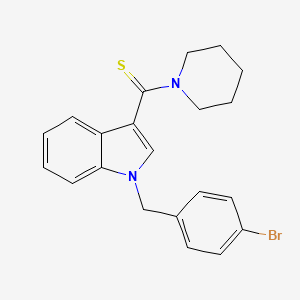 molecular formula C21H21BrN2S B3516245 1-(4-bromobenzyl)-3-(1-piperidinylcarbonothioyl)-1H-indole 