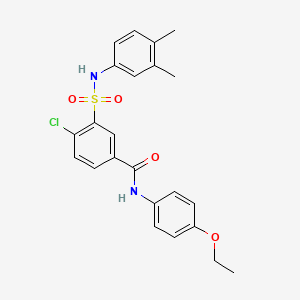 4-chloro-3-{[(3,4-dimethylphenyl)amino]sulfonyl}-N-(4-ethoxyphenyl)benzamide