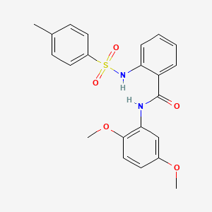 N-(2,5-dimethoxyphenyl)-2-{[(4-methylphenyl)sulfonyl]amino}benzamide