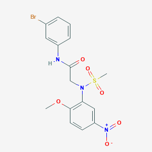 N~1~-(3-bromophenyl)-N~2~-(2-methoxy-5-nitrophenyl)-N~2~-(methylsulfonyl)glycinamide