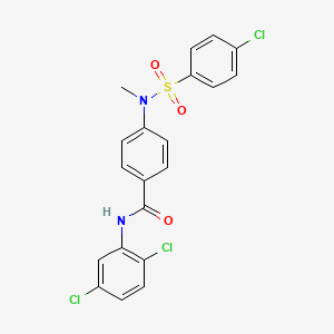 molecular formula C20H15Cl3N2O3S B3516288 4-[[(4-chlorophenyl)sulfonyl](methyl)amino]-N-(2,5-dichlorophenyl)benzamide 