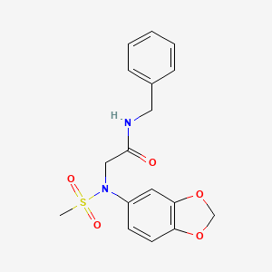 N~2~-1,3-benzodioxol-5-yl-N~1~-benzyl-N~2~-(methylsulfonyl)glycinamide