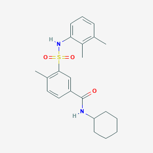 N-cyclohexyl-3-[(2,3-dimethylphenyl)sulfamoyl]-4-methylbenzamide