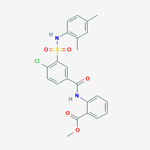 methyl 2-[(4-chloro-3-{[(2,4-dimethylphenyl)amino]sulfonyl}benzoyl)amino]benzoate