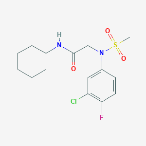 N~2~-(3-chloro-4-fluorophenyl)-N~1~-cyclohexyl-N~2~-(methylsulfonyl)glycinamide