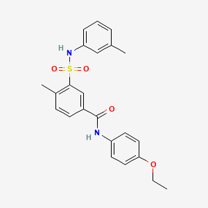 molecular formula C23H24N2O4S B3516322 N-(4-ethoxyphenyl)-4-methyl-3-[(3-methylphenyl)sulfamoyl]benzamide 