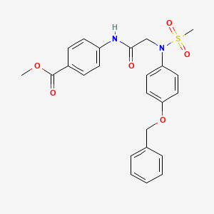 molecular formula C24H24N2O6S B3516325 methyl 4-{[N-[4-(benzyloxy)phenyl]-N-(methylsulfonyl)glycyl]amino}benzoate 