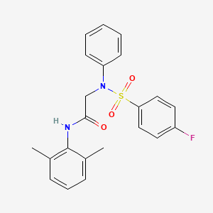 N~1~-(2,6-dimethylphenyl)-N~2~-[(4-fluorophenyl)sulfonyl]-N~2~-phenylglycinamide