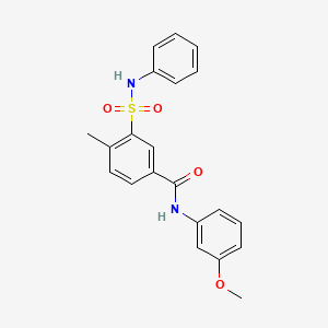 N-(3-methoxyphenyl)-4-methyl-3-(phenylsulfamoyl)benzamide