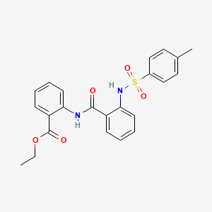 molecular formula C23H22N2O5S B3516366 ethyl 2-[(2-{[(4-methylphenyl)sulfonyl]amino}benzoyl)amino]benzoate 