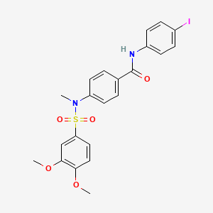 4-[[(3,4-dimethoxyphenyl)sulfonyl](methyl)amino]-N-(4-iodophenyl)benzamide