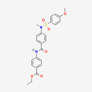 molecular formula C24H24N2O6S B3516390 ethyl 4-({4-[[(4-methoxyphenyl)sulfonyl](methyl)amino]benzoyl}amino)benzoate 