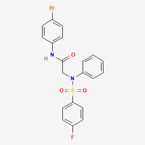 N~1~-(4-bromophenyl)-N~2~-[(4-fluorophenyl)sulfonyl]-N~2~-phenylglycinamide