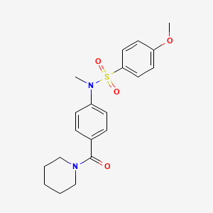 4-methoxy-N-methyl-N-[4-(1-piperidinylcarbonyl)phenyl]benzenesulfonamide