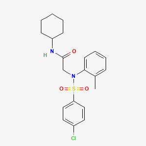 N~2~-[(4-chlorophenyl)sulfonyl]-N~1~-cyclohexyl-N~2~-(2-methylphenyl)glycinamide