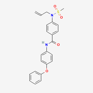 molecular formula C23H22N2O4S B3516443 4-[allyl(methylsulfonyl)amino]-N-(4-phenoxyphenyl)benzamide 