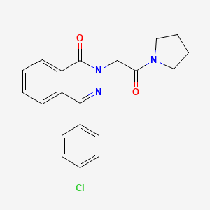 4-(4-chlorophenyl)-2-[2-oxo-2-(pyrrolidin-1-yl)ethyl]phthalazin-1(2H)-one